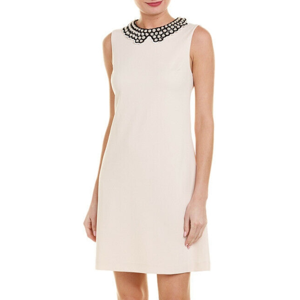Betsey Johnson Women's Pearl Collar Scuba Crepe Dr